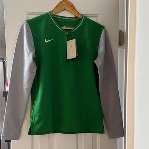 Nike Green and Gray Zip-Up Top